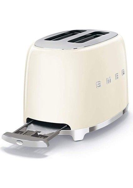 Beyaz TSF01CREU Retro Krem 2x2 Slot Ekmek Kızartma Makinesi modelleri