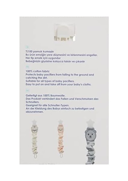 Babyjem Bürümcüklü Emzik Askısı Ekru