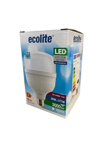 28W LED Ampul (177W Eşdeğer) | 6500K Beyaz Işık | 3000 Lümen | E27 Duylu | Enerji Tasarruflu ve Uzun Ömürlü modelleri