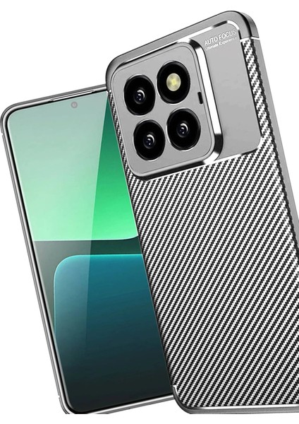 Xiaomi Mi 14T Pro Kılıf Auto Focus Karbon Kapak - GRI-(5796) - M968R274-K08968 modelleri