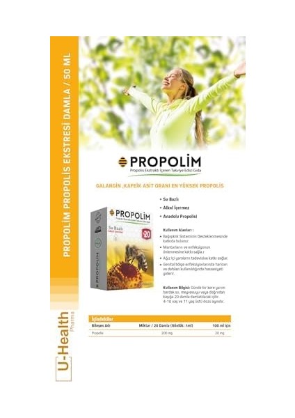 U Health Propolim Propolis Damla 50ML