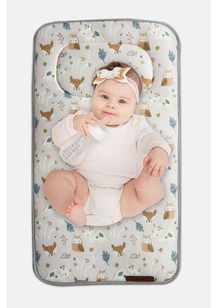 Rivaistanbul Hayvan Desenli Yenidoğan Alt Açma Değiştirme Pedi Minderi Örtüsü