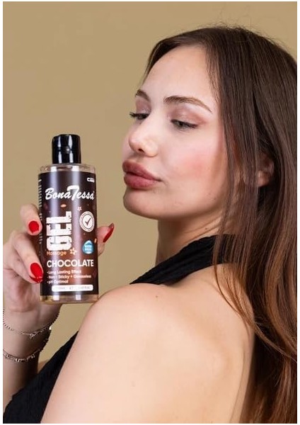 Cabs Bona Tessa Çikolata Aromalı Masaj Jeli – 250 ml | Su Bazlı, Nemlendirici, Kayganlaştırıcı Masaj Yağı
