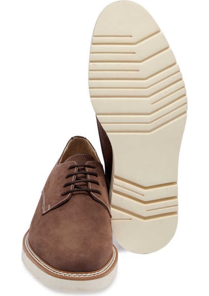 Kahve Hakiki Nubuk Deri Erkek Casual Ayakkabı - E24I1AY56759-A39