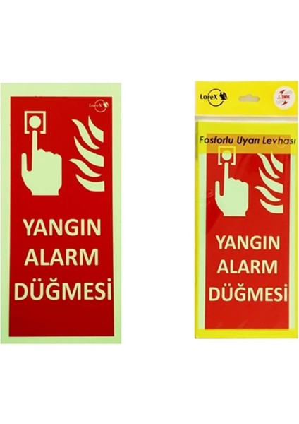 Lr-Fb Yangın Ihbar Düğmesi Yazılı Fosforlu Uyarı Levhası (1)