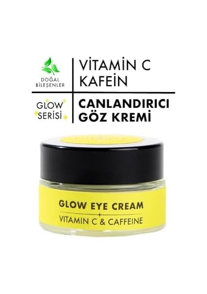 Polente Natural - Glow Eye Cream - Vitamin C & Kafein Içeren Canlandırıcı Göz Kremi (20 Ml)