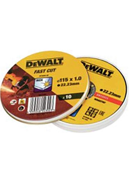 10'lu Kutu Kesme Diski Inox Paslanmaz Çelik DT3506 ( Paslanmaz Çelik Kesme Diski - Düz, Çap 115 mm x 1,0 Mm, Hızlı ve Temiz Kesimler Için, Güçlendirilmiş Fiberglas, Açılı Taşlama