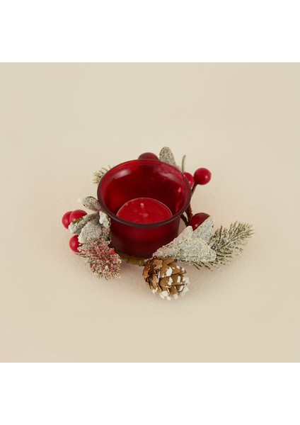New Year Yılbaşı Winter Tealight Mum Kırmızı