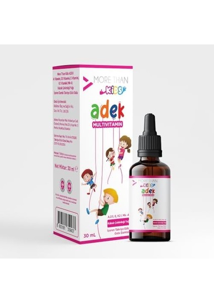 More Than Adek Kids Multivitamin Damla 30 ml modelleri