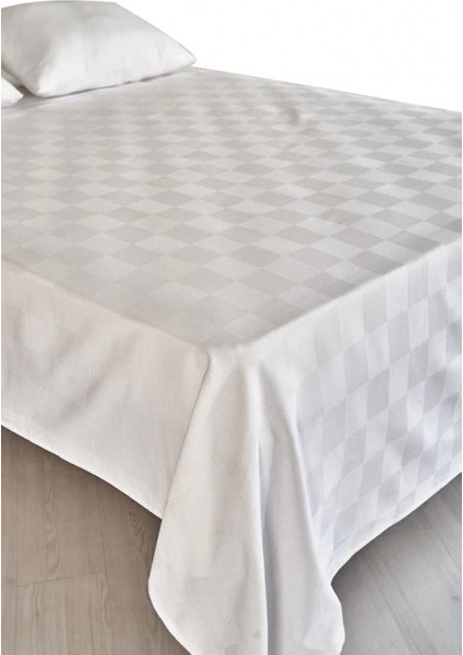 Nevresim Dünyası Tek Kişilik Pamuk Beyaz Tek Pike 160X240