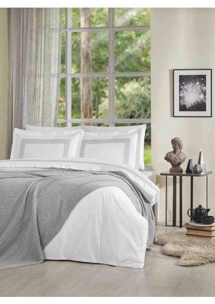 Çift Kişilik Triko Battaniyeli Nevresim Takımı Wickers