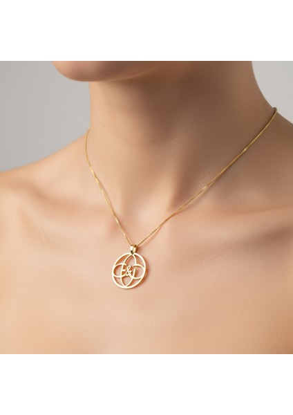 8 Ayar Altın Kolye Ucu E&ı GM11188 0.5 gr