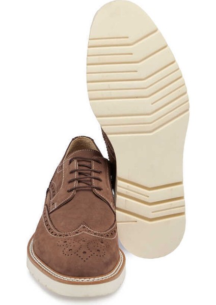 Kahve Hakiki Nubuk Deri Erkek Casual Ayakkabı - E24I1AY56761-A39