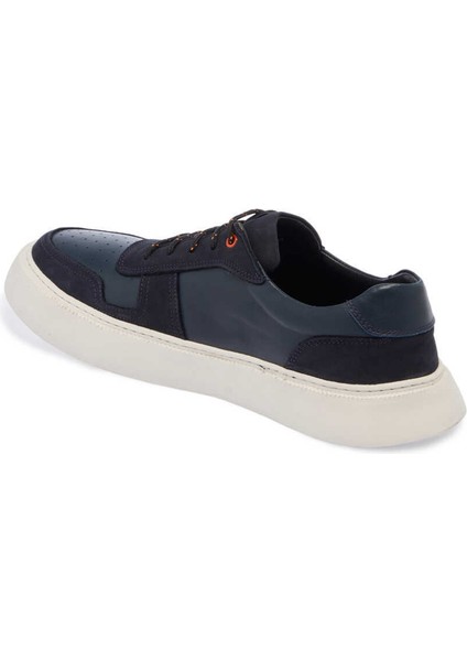 Lacivert Hakiki Deri Erkek Sneaker - E24I1AY56814-C39