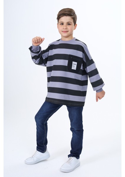 Erkek Çocuk Çizgili Sweatshirt fırsatları
