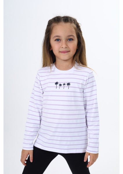 Kız Çocuk Çizgili Tişört fiyatları