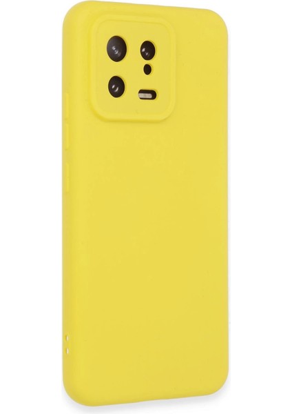 Xiaomi Mi 13 Kılıf Nano Içi Kadife Silikon - Sarı fiyatları
