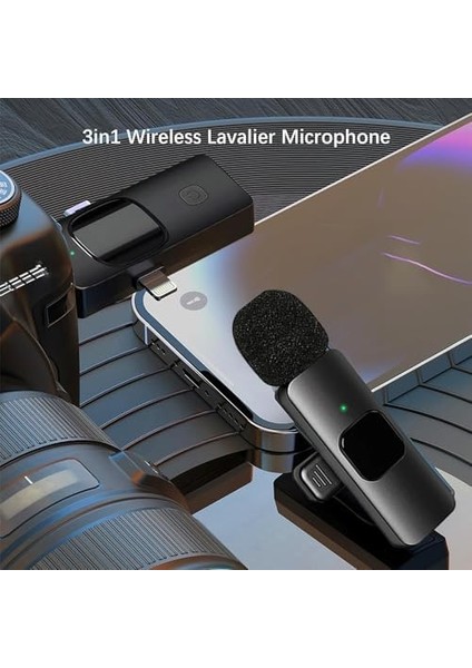 Kablosuz Ikili Yaka Mikrofonu ile Uyumlu 3.5mm Aux Type-C Pc Tablet Video Kayıt Röportaj Canlı Yayın Vlog Kablosuz Mikrofon USB C ve Amfi ve Bilgisayar Uyumlu ZR564 modelleri