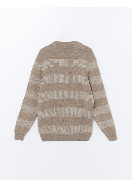 Yeni Sezon Bisiklet Yaka Uzun Kollu Çizgili Erkek Triko Kazak modelleri