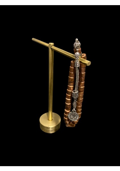 Osmanlı Tuğralı Püsküllü Mıknatıslı Bakır Tespih