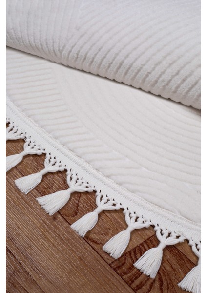 Rölyef Joy Daire Vizon Kaymaz Taban Kesme Halı Pon Pon modelleri