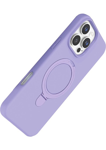 Apple Iphone 16 Pro Regal Magsafe Standlı Kapak - Lila modelleri