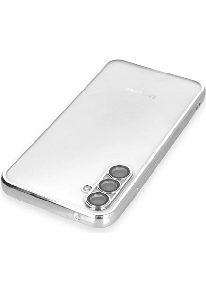 Samsung Galaxy A34 5g Kılıf Razer Lensli Silikon - Gümüş modelleri