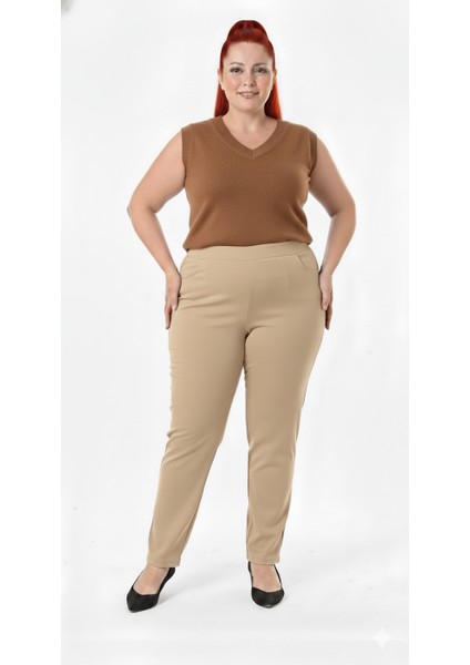 Büyük Beden Yüksek Bel Likralı Toparlayıcı Ince Gösteren Boru Paça Çelik Dokuma Pantolon fiyatları