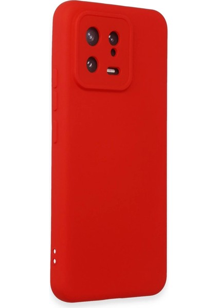 Xiaomi Mi 13 Kılıf Nano Içi Kadife Silikon - Kırmızı fiyatları