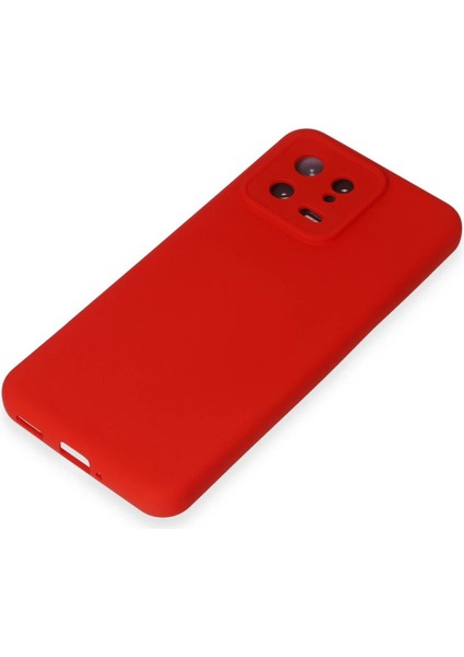 Xiaomi Mi 13 Kılıf Nano Içi Kadife Silikon - Kırmızı fırsatları