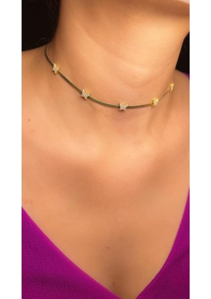 Choker Kelebek Kolye