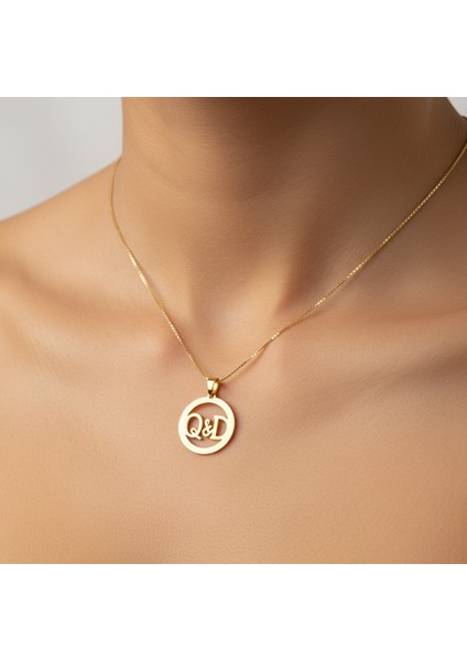 8 Ayar Altın Kolye Ucu D&q GM11035 1 gr