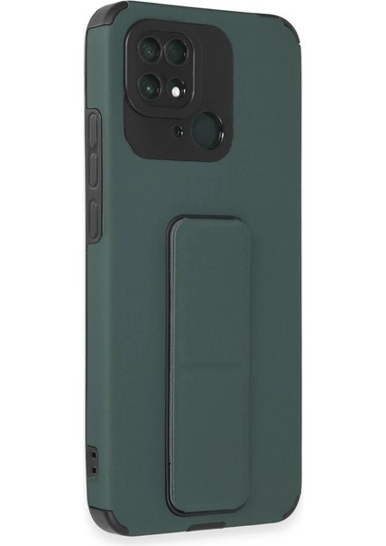 Xiaomi Redmi 10C Kılıf Mega Standlı Silikon - Yeşil