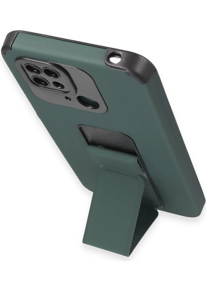 Xiaomi Redmi 10C Kılıf Mega Standlı Silikon - Yeşil fırsatları
