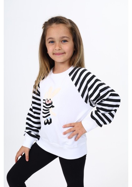 Kız Çocuk Nakışlı Sweatshirt
