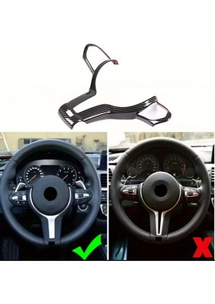 Bmw F20/F22/F30/F32/F33 X5 M-Sport Için Karbon Görünümlü Direksiyon Kapak M Direksiyona Uygundur