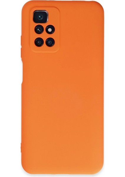 Xiaomi Redmi 10 2022 Kılıf Nano Içi Kadife Silikon - Turuncu