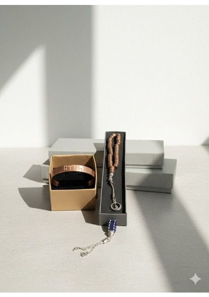 Ham Bakır Bileklik & Tesbih 𐱅𐰇𐰼𐰜 Işlemeli ( Türk )