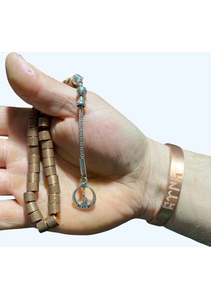 Ham Bakır Bileklik & Tesbih 𐱅𐰇𐰼𐰜 Işlemeli ( Türk ) fırsatları