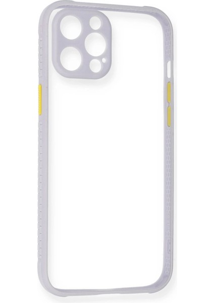 Iphone 12 Kılıf Miami Şeffaf Silikon - Lila