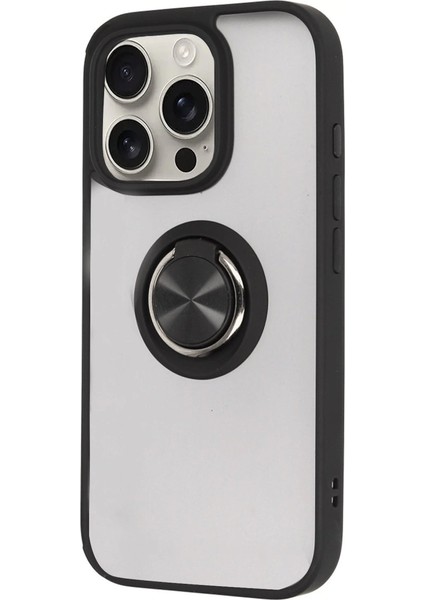 Iphone 16 Pro Kılıf Montreal Yüzüklü Silikon Kapak - Siyah fiyatları