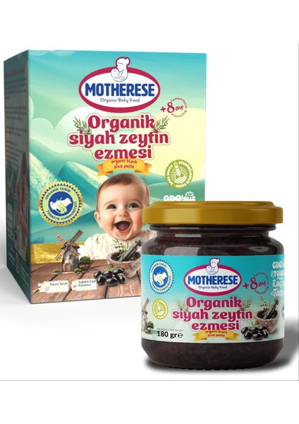Motherese Organik Siyah Zeytin Ezmesi 180GR - Motherese Organik Bebek Siyah Zeytin Ezmesi 180GR - Motherese Siyah Zeytin Ezmesi 180 gr fiyatları