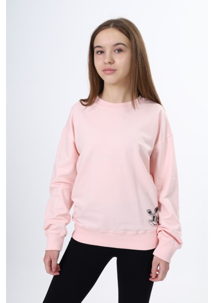 Kız Çocuk Baskılı Sweatshirt