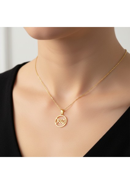 14 Ayar Altın Kolye Ucu D&r GM11036 0.5 gr