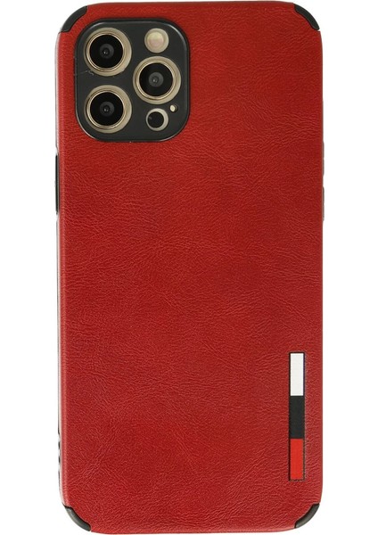 Iphone 12 Pro Max Kılıf Loop Deri Silikon - Kırmızı