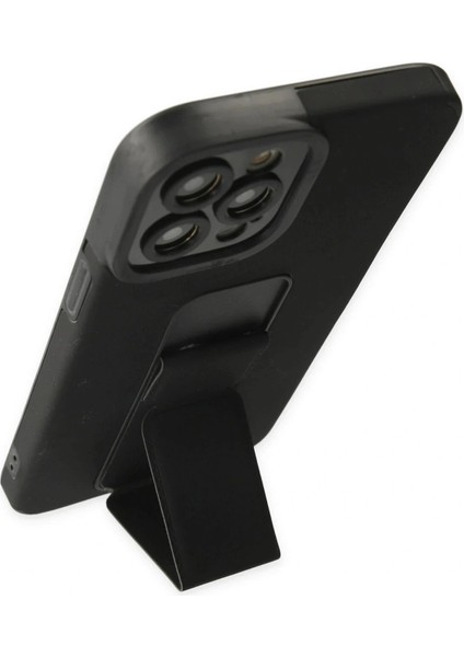 iPhone 12 Pro Kılıf Mega Standlı Silikon - Siyah fiyatları