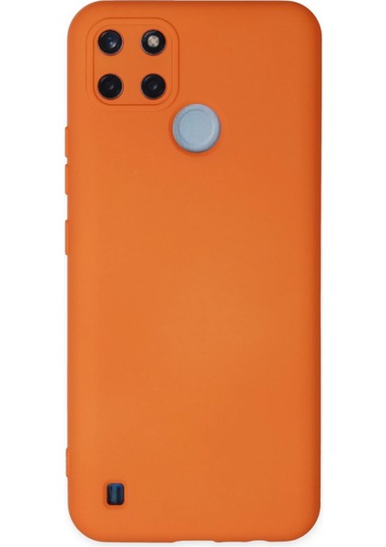 Realme C25Y Kılıf Nano Içi Kadife Silikon - Turuncu