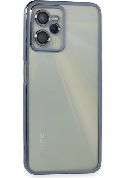 Realme C35 Kılıf Razer Lensli Silikon - Açık Mavi