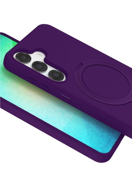 Samsung Galaxy S25 Regal Magsafe Standlı Kapak - Derin Mor fırsatları
