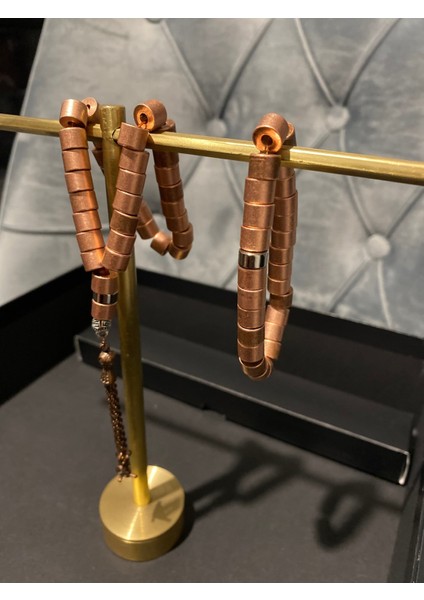 Saf Bakır Tespih & Bileklik ( Bakır Tonunda Püskül Manyetikli ) fırsatları